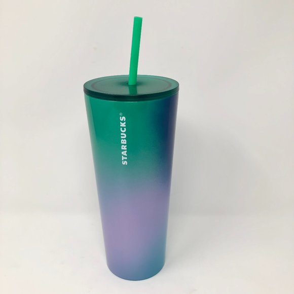 Starbucks Other - Starbucks Tumbler Summer 2022 OMBRÉ Stainless Steel Green Purple NWT!